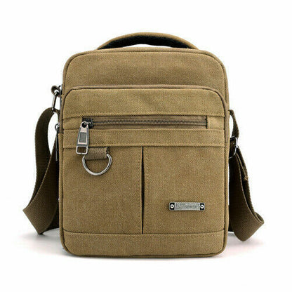 New Casual Canvas Shoulder Bag Men Messenger Bags Lightweight Small Travel Bag