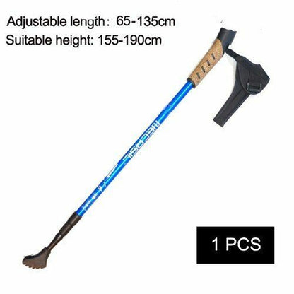 2Pcs Hiking Walking Sticks Trekking Poles Nordic Walking Aluminum Camping Hiking