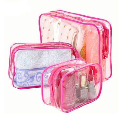 Transparent Cosmetic Bags Zipper Clear Makeup Case Traveling Organizer Storage