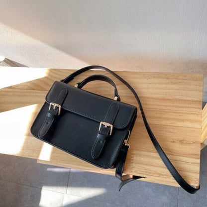 Vintage Handbag Small Shoulder Bag Synthetic Leather Totes Bags Brown Satchels