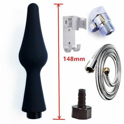 Shower Nozzle Silicone Enema Healthy Rectal Anal Syringe Douche System Vaginal