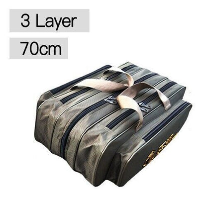 Portable 2/3 Layer Men's Fishing Bag Fish Rod Oxford Fishing Pole Tools Outdoor