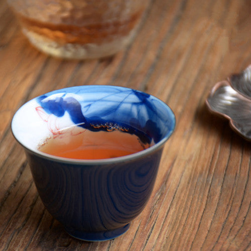 Chinese Tea Cup Jingdezhen Handpainted Tea Cups Small Kungfu Porcelain Cup Tea