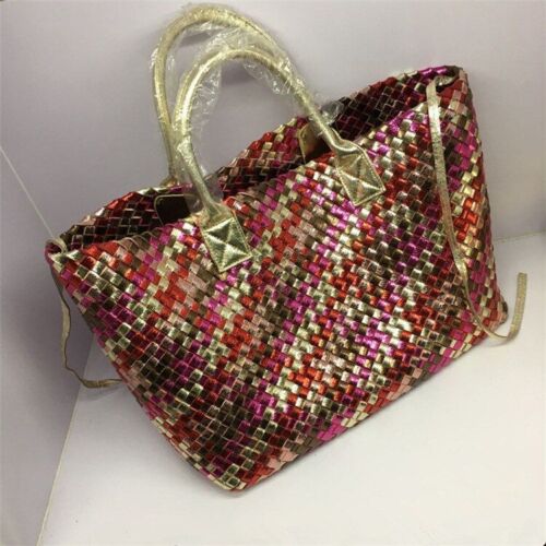 Snake Weaving Bag Shoulder Purse Vegetable Basket Large Shopping Bag 37*18*53 CM