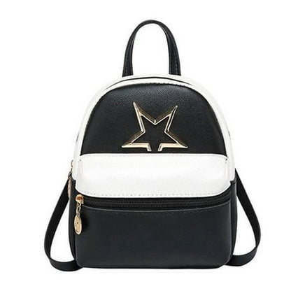 Leather Backpack Red Small Cute Purse Brand Shoulder Bag Red Blue Gray Green 1PC