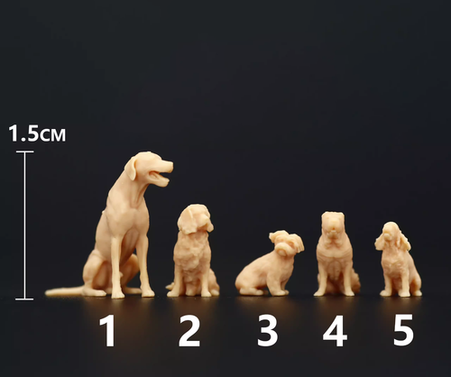 unpainted 1/64 /43 pet dogs figure unpaint fit Diorama scene prop