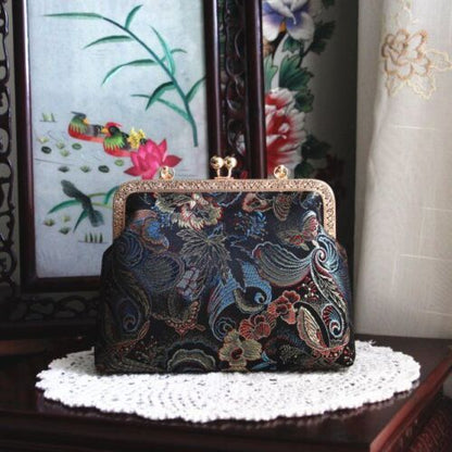 Handmade Chain Shoulder Crossbody Bag Vintage Lock Shell Vintage Purse Handbags
