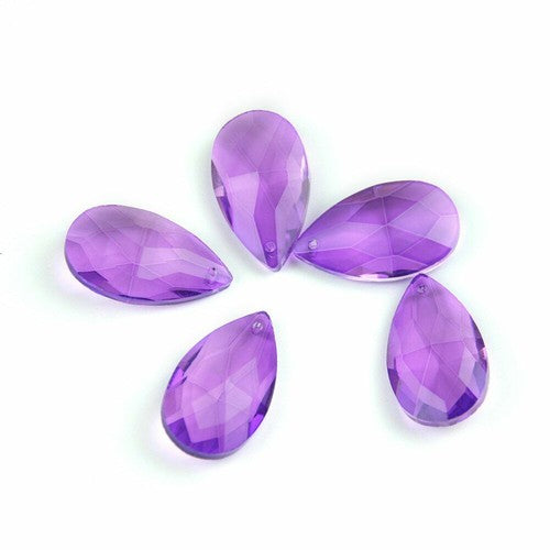 Colored Lighting Teardrop Crystal Glass Prism Chandelier Spare Parts Accessories