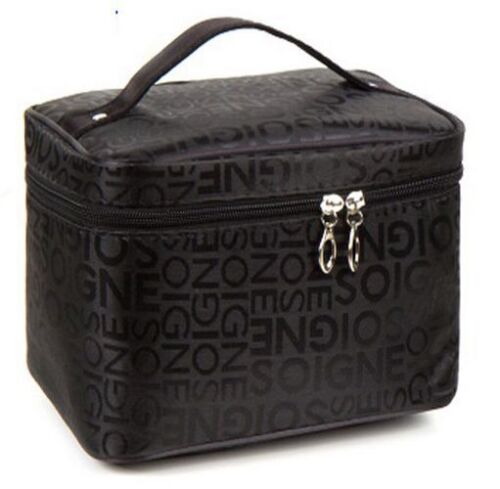 Cosmetic Bag Letter Big Travel Toiletry Bag Zipper Makeup Purse 19*17*25.5CM 1PC