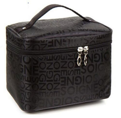 Cosmetic Bag Letter Big Travel Toiletry Bag Zipper Makeup Purse 19*17*25.5CM 1PC