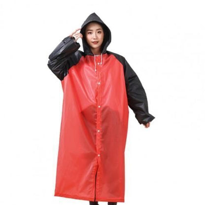Women Hooded Raincoats Nylon Long Men Outdoor Travel Fishing Waterproof Rainwear