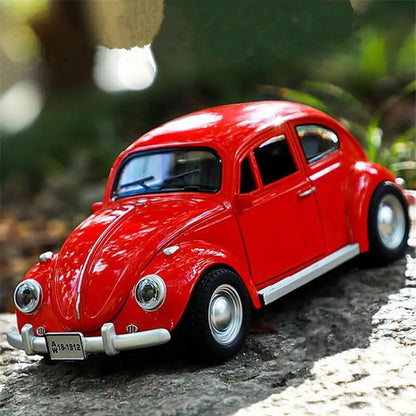 1:18 Beetle Alloy Classic Car Model Toy Car Simulation Hobby Car Sound Light