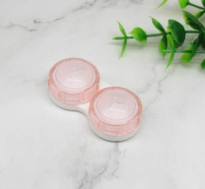 Contact Lens Case Box Mirror Women Mini Square Lovely Eyes Container Bag Travel