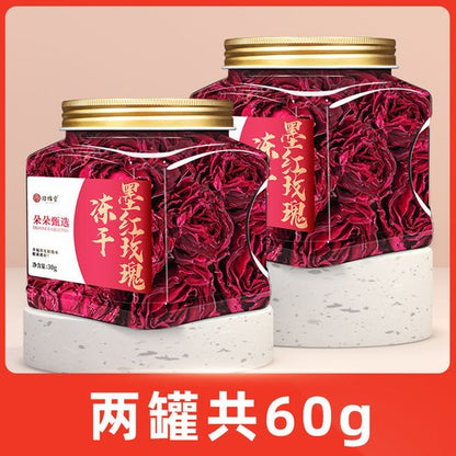 Yunnan Organic Freeze-Dried Dark Red Rose - Rose Cold Brew Tea, Beauty Tea.