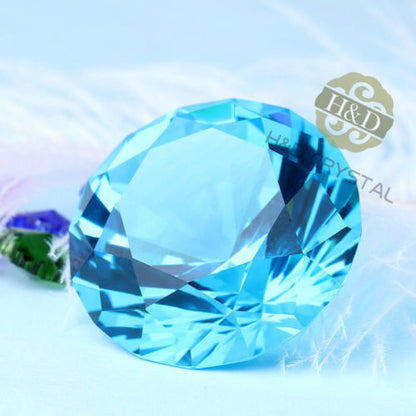 New 80mm Crystal Diamond Paperweight Solid Color Wedding Gifts 3.15" W