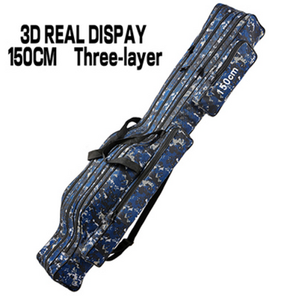 Fishing Bag Rod Reel Lure Pole Tool 2/3 Layer Waterproof Fishing Tackle Storage