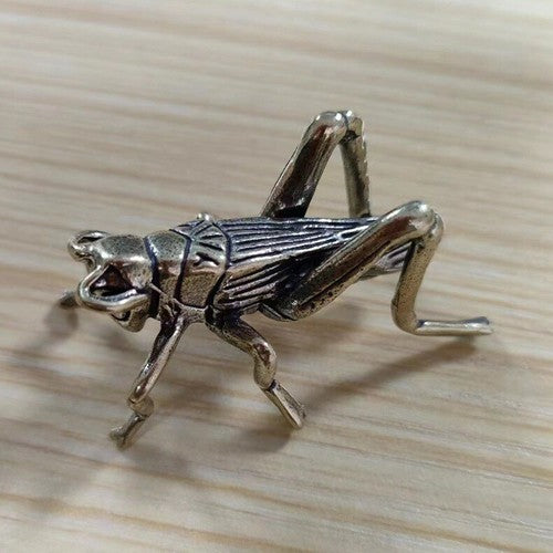 2pcs Brass Cricket Figurine Statue Insect Animal Figurines Toys House Decoration