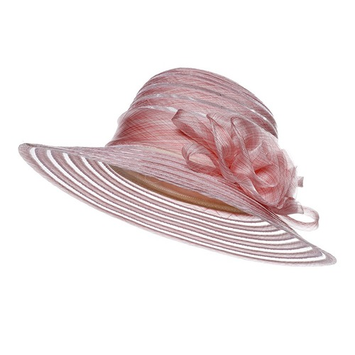 Yarn Hat Women Big Bow Feather Flower Sun Protect Hat Elegant Wedding Sea Beach