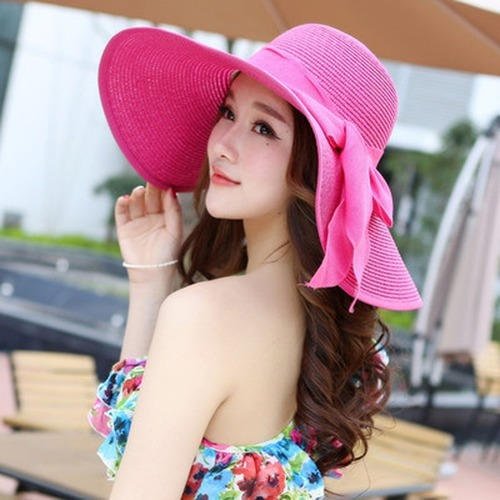 Beach Grass Hat Women Beach Summer Sun Hat Sun Holiday Sun Hat with Wide Brim
