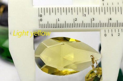 10PCS 38MM Colorful Teardrop Glass Chandelier Crystal Prisms Wedding Decoration