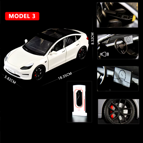 1:24 Model 3 Model Y X Alloy Car Model Diecast Metal Toy Vehicles Car Model Simu