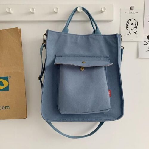 Shoulder Bag Women Vintage Shopping Bags Zipper Student Bookbag Handbags Casual