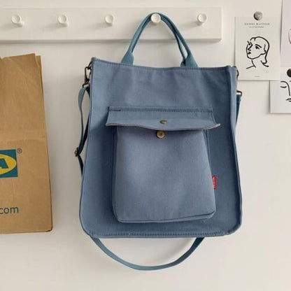 Shoulder Bag Women Vintage Shopping Bags Zipper Student Bookbag Handbags Casual