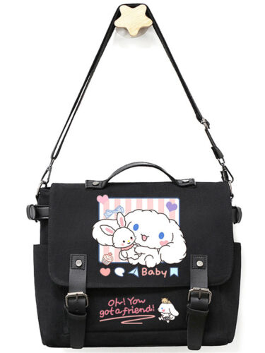Cute My Melody Cartoon Kuromi Shoulder Messenger Bag Student Canvas Shoulder Bag