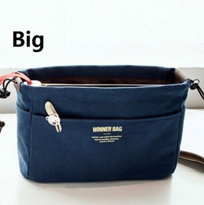 Canvas Organizer Inner Bag Makeup Handbag Lightweight Traveling Storage Purse