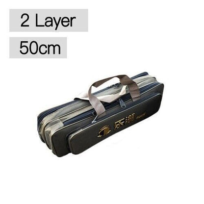 Portable 2/3 Layer Men's Fishing Bag Fish Rod Oxford Fishing Pole Tools Outdoor