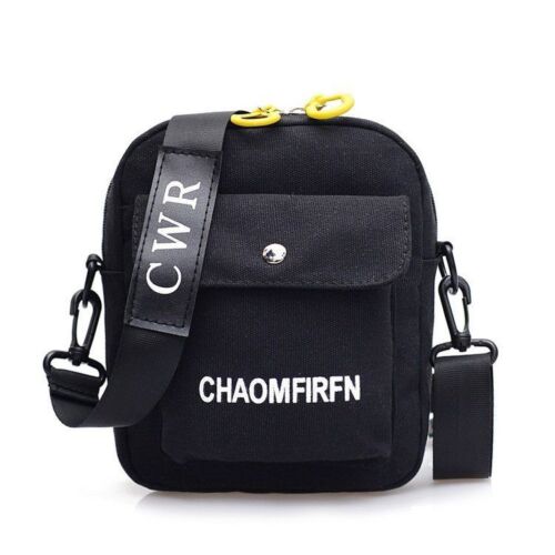 Shoulder Bag Pure Color Tote Outdoor Bag Canvas Handbag Zipper Messenger Bags