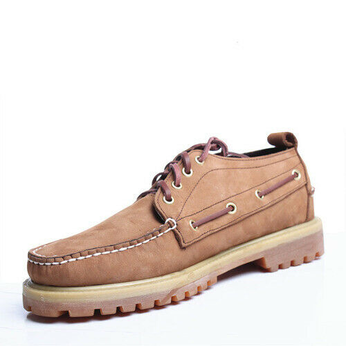 Men's Moccasins Leather Casual Boat Shoes Large Size Cow Leather Boat Classic @