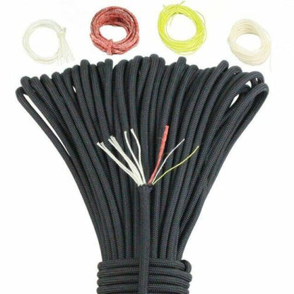 25FT/100FT 550 10-Strand Paracord Outdoor Camping Survival Rope Parachute Hiking