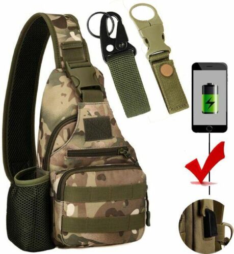 Shoulder Bag Bottle Pouch Chest Outdoor Travel Hunting Climbing Hiking Backpack