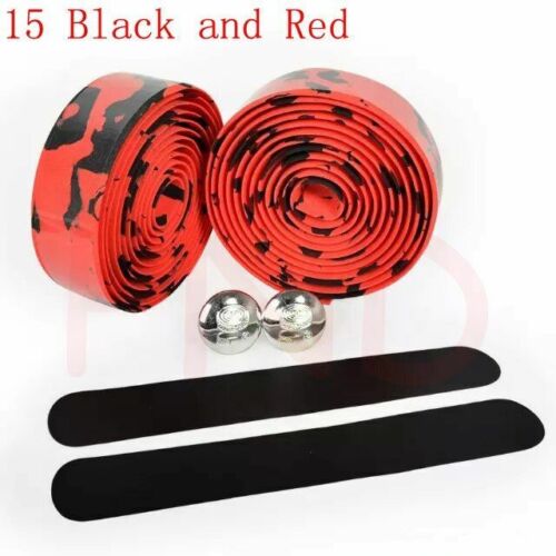 Bike Handlebar Tape Road Bicycle Camouflage Cycling Handle Cork Wrap Bar Plugs