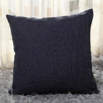 Pillows Cover Sofa Waist Cushion Solid Linen Throw Pillowcase Office Home Decor