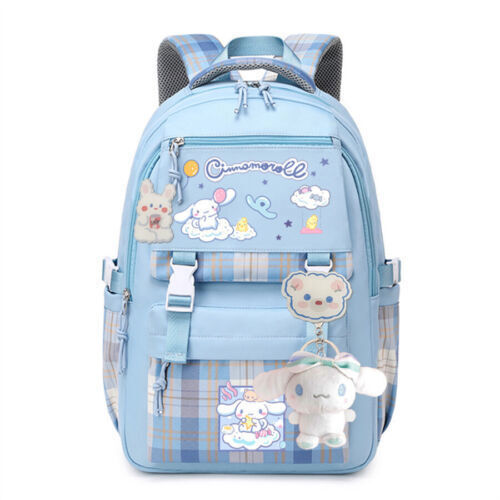 My Melody Kuromi Student Backpack Cinnamoroll Pom Pom Purin Pochacco Schoolbag#h