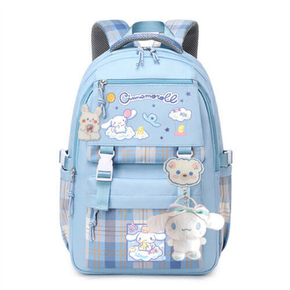 My Melody Kuromi Student Backpack Cinnamoroll Pom Pom Purin Pochacco Schoolbag#h