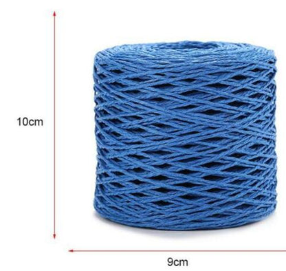 200M 2mm Raffia Paper Cord StrawRope Yarn DIY Crochet Summer Beach Hat Bag Craft