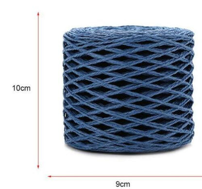 200M 2mm Raffia Paper Cord StrawRope Yarn DIY Crochet Summer Beach Hat Bag Craft
