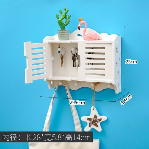 Key Holder Wood Box Organizer Mini Cabinet Frame Hanging Living Room Decorations