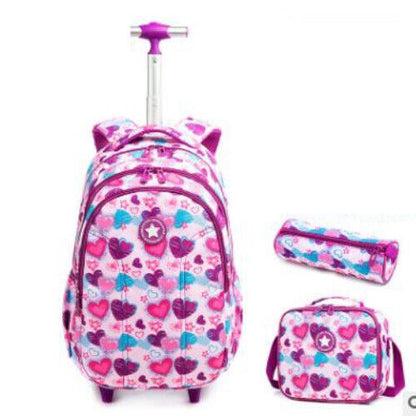 Kids Bag Wheels School Backpack Children School Backpack Girls Travel Bags