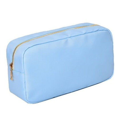 Waterproof Nylon Bag Cosmetic Bag Solid Color Makeup Bag Travel Beauty Organizer