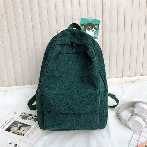 Fashion Corduroy Backpack Anti-theft Shoulder Bag School Backpacks Polyester 1PC