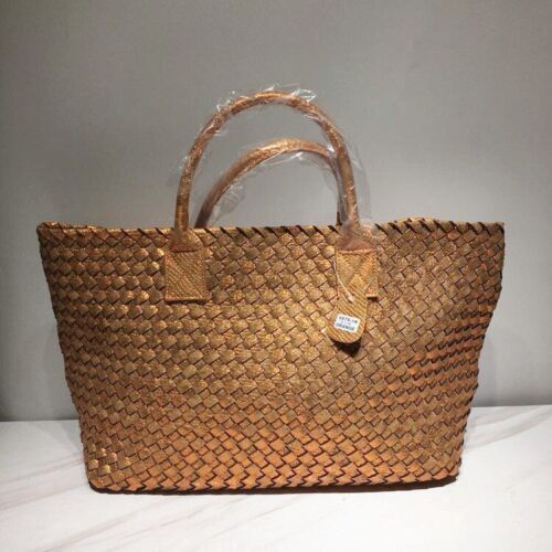 Snake Weaving Bag Shoulder Purse Vegetable Basket Large Shopping Bag 37*18*53 CM