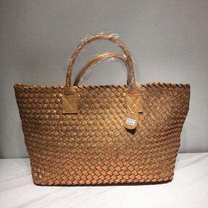 Snake Weaving Bag Shoulder Purse Vegetable Basket Large Shopping Bag 37*18*53 CM