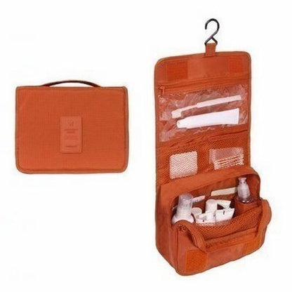 Solid Makeup Bag Toiletries Organizer Traveling Kit Cosmetic Purse 18.5*24*9.5CM