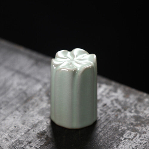 Porcelain Holder For Lid Of Tea Pot Gaiwan Creative Ruyao Crackle Glaze Rack