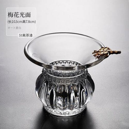Tea Strainer Cup Thickened Glass Transparent Heat-Resistant Home Filter Infusers