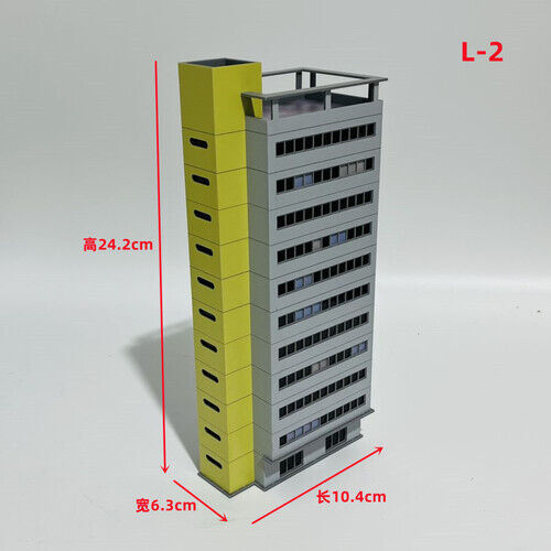 1/150 Building Model Railroad High Rise Office House Diorama Scene Display Model